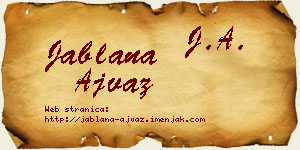 Jablana Ajvaz vizit kartica